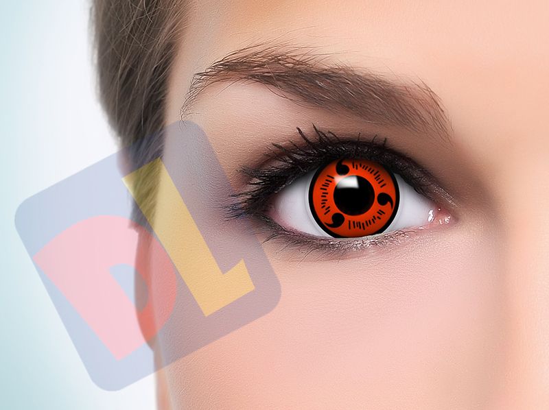 Red Three Magatama Coloured Contact Lenses Sharingan Uchiha Sasuke Cosplay Contact Lenses Halloween Non Prescription Cos Anime Canadian Contact Lenses