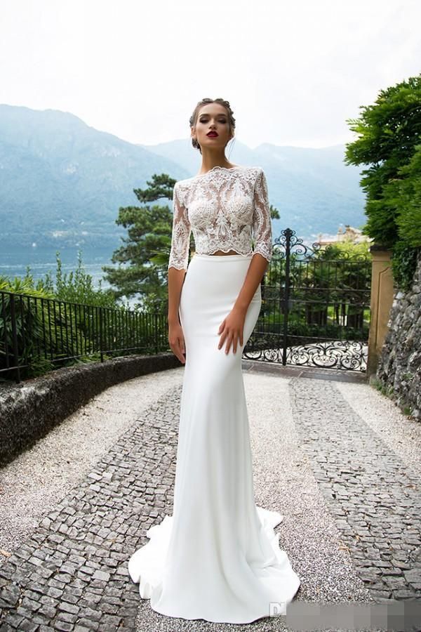 abiti da sposa due pezzi 2019