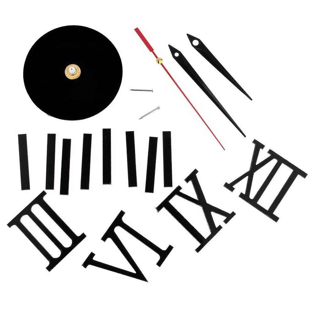 Modern 3D Wall Clocks Sticker Removable Wall Decal Art Mural Clock Wall