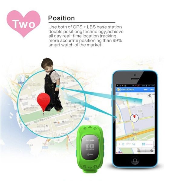 Sport Cell Phone Personal GPS Tracker Watch Child Kid Elder GPS Watch