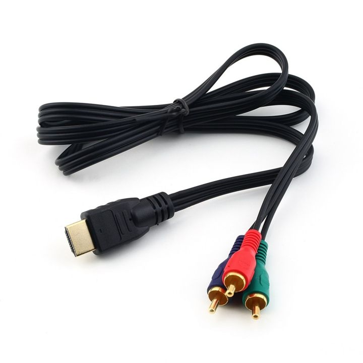 Estresante cápsula estante HDMI al color del negro del cable del RGB del convertidor 3RCA RGB del  adaptador video