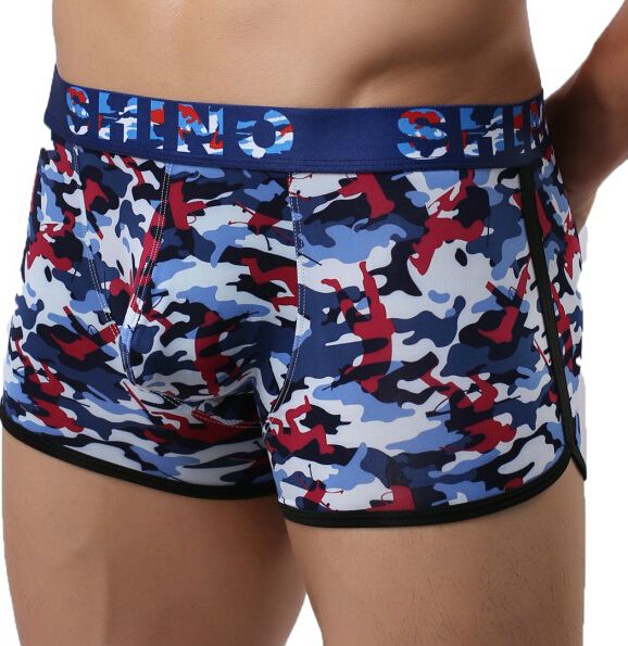 Brand Body Comfortable Soft Silk Polyester Camouflage Polyester Mens Cool Underwear Boxers From