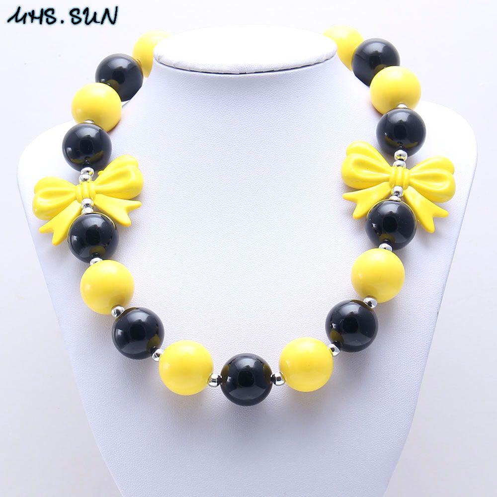 yellow and black necklace