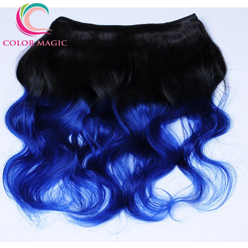Blue Hair Bundles Weave Malaysian Body Wave Virgin Hair Ombre
