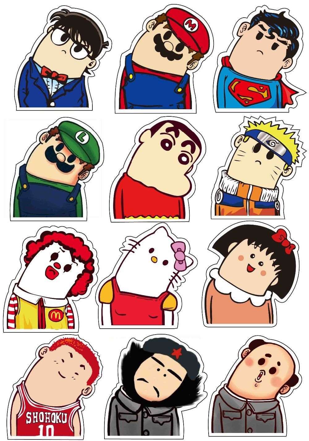 funny cartoon stickers