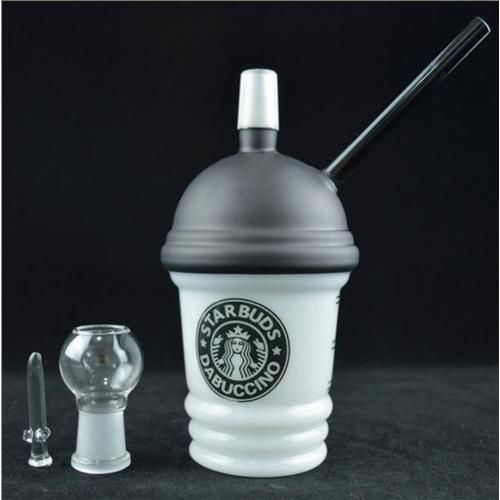 Starbucks Glass Rig Glass Water Bong Cup Smoking Bongs 8 Inches