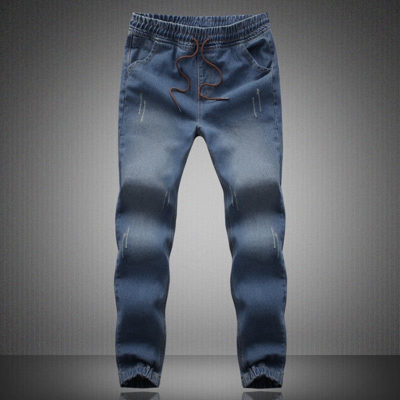 ripped denim joggers mens