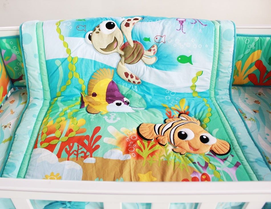 Baby Bedding Sets Cotton Embroidery 3d Character Marine Animals