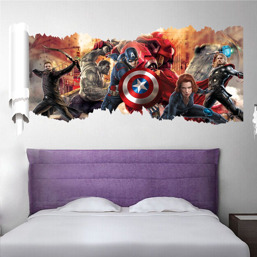Captain America The Hulk Wall Stickers Super Hero Justice League