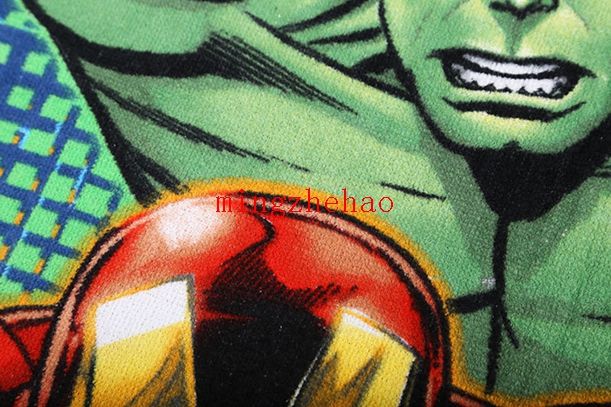 Acheter 2015 Détail Les Avengers Serviette Iron Man Serviettes En Coton Salle De Bains Enfants Hulk Serviette De Plage Enfants Captain America