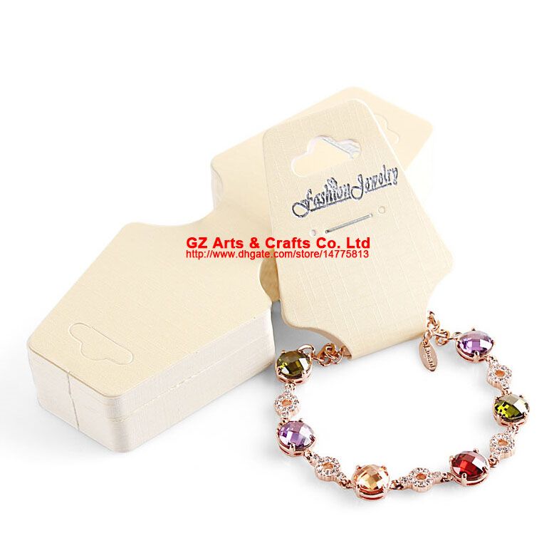 ancient Necklace Cards Tag Jewelry Display paper packing 50pcs 12*4.5cm 