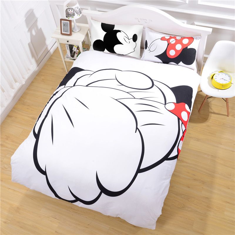 Special Counter Handshake Mickey Mouse Bedding Set Fashion Style
