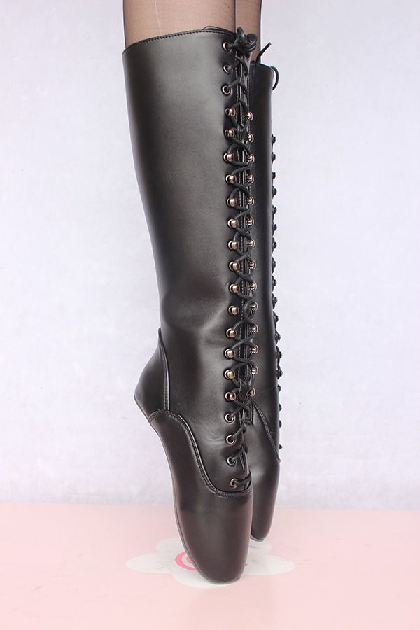 Hot New Extreme High Heel 18cm Heel Heelless BALLET Knee Boots Fetish