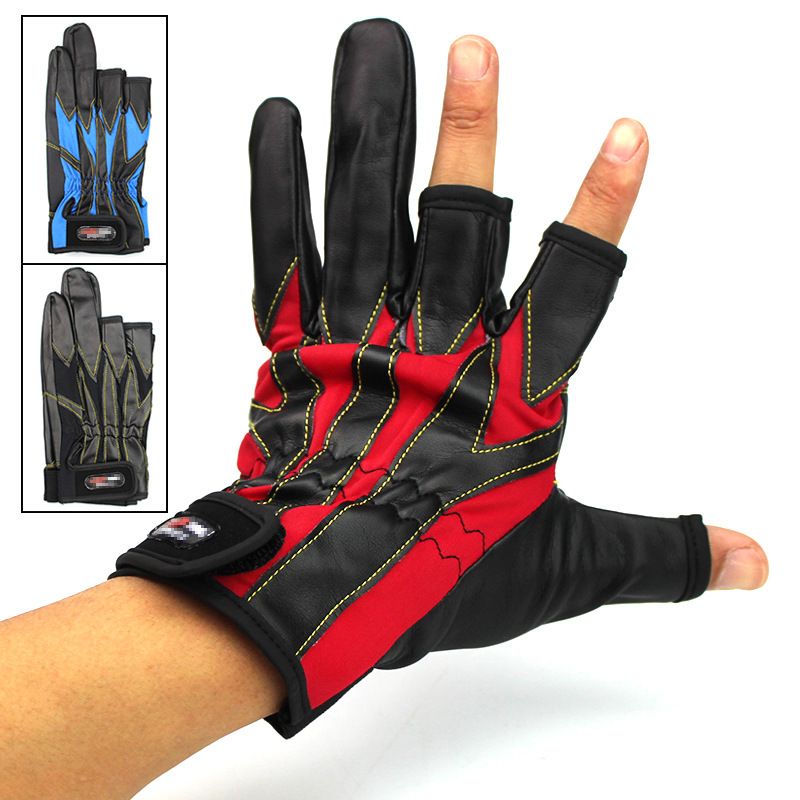 finger cut leather gloves