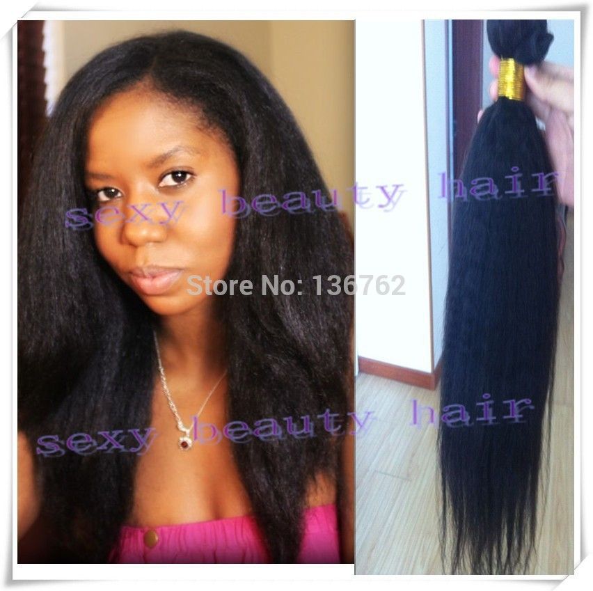 Mongolian Pure Coarse Yaki Human Hair Extensions Virgin Mongolian