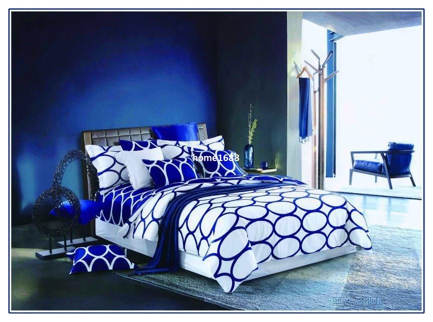 Grosshandel 2014 Neue Europaische Stil Elegante Konigliche Bettwasche Blau Trosterbezug Set Bettwasche Luxus Bettbezug Set Von Home1688 78 7 Auf