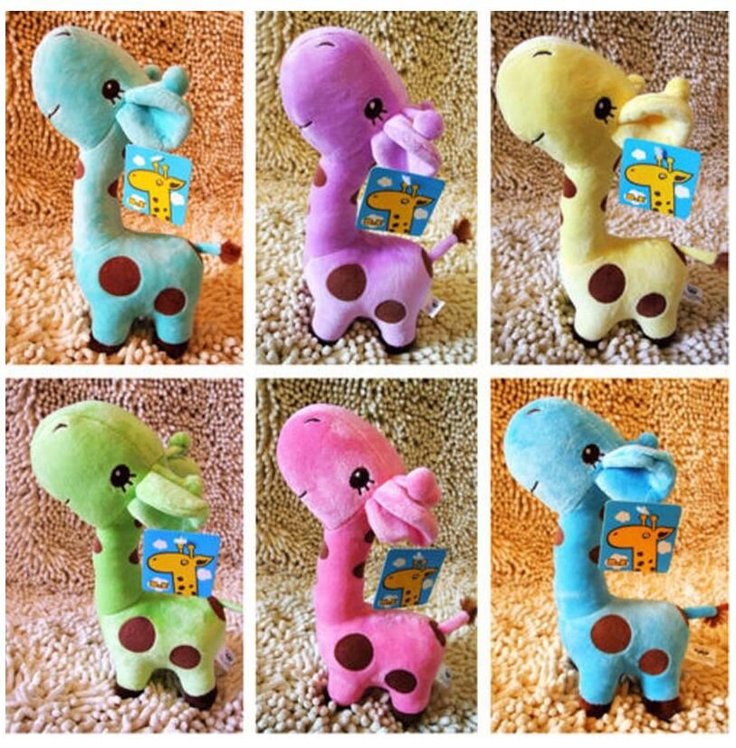 2021 18cm Unisex Cute Gift Plush Giraffe Soft Toy Animal Dear Doll Baby ...