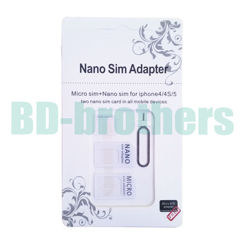 De Bonne Qualité 4 En 1 Nano Sim Carte Adaptateur, Micro Sim Adaptateur  Avec Eject Pin Key Black Pour IPhone4 / 4S / 5 / Du 0,1 € | DHgate