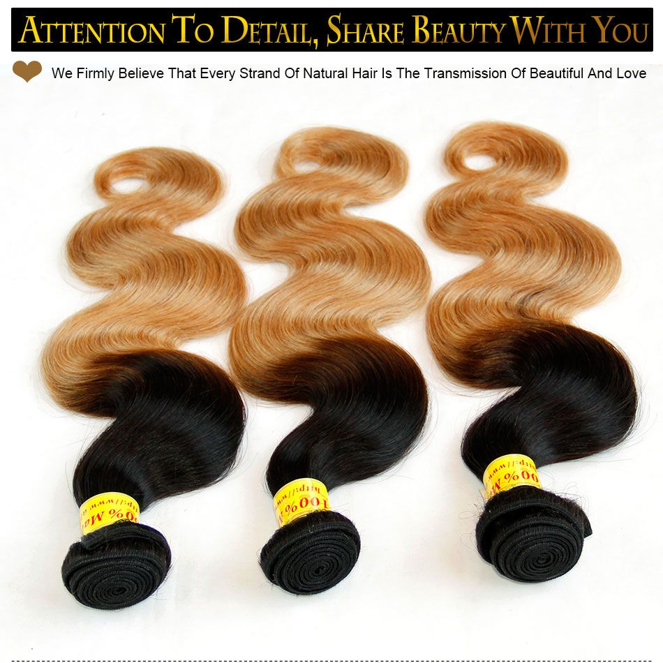Ombre Hair Extensions 7a Malaysian Virgin Hair Body Wave 100