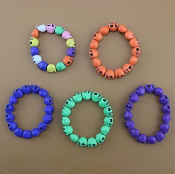 colorful skull bracelet