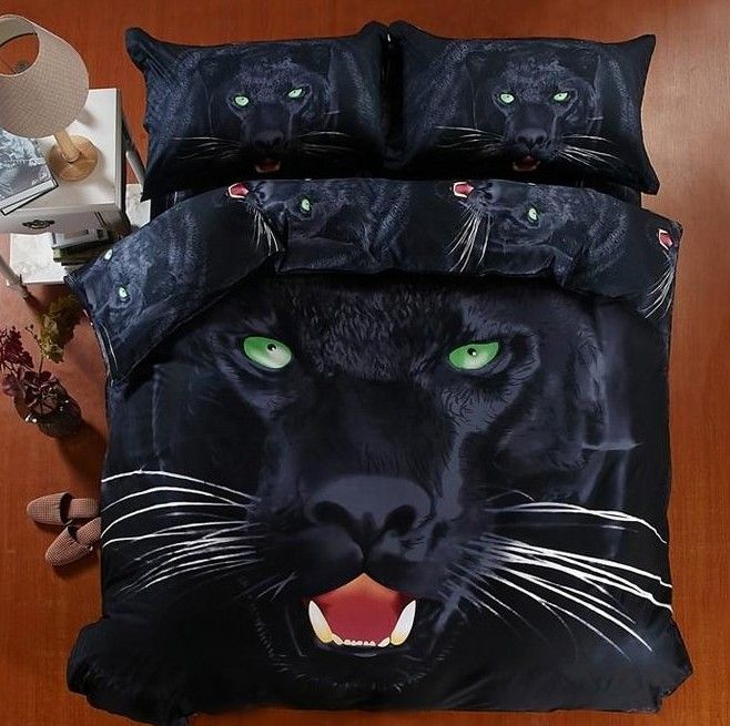 3d Black Panther Bedding Set Super King Size Queen Fitted Cotton Bed Sheets Quilt Duvet Cover Double Bedspread Animal Print From Johnhe 132 67 Dhgate Com 3d Black Panther Bedding Set Super King, Black Panther Bedding King