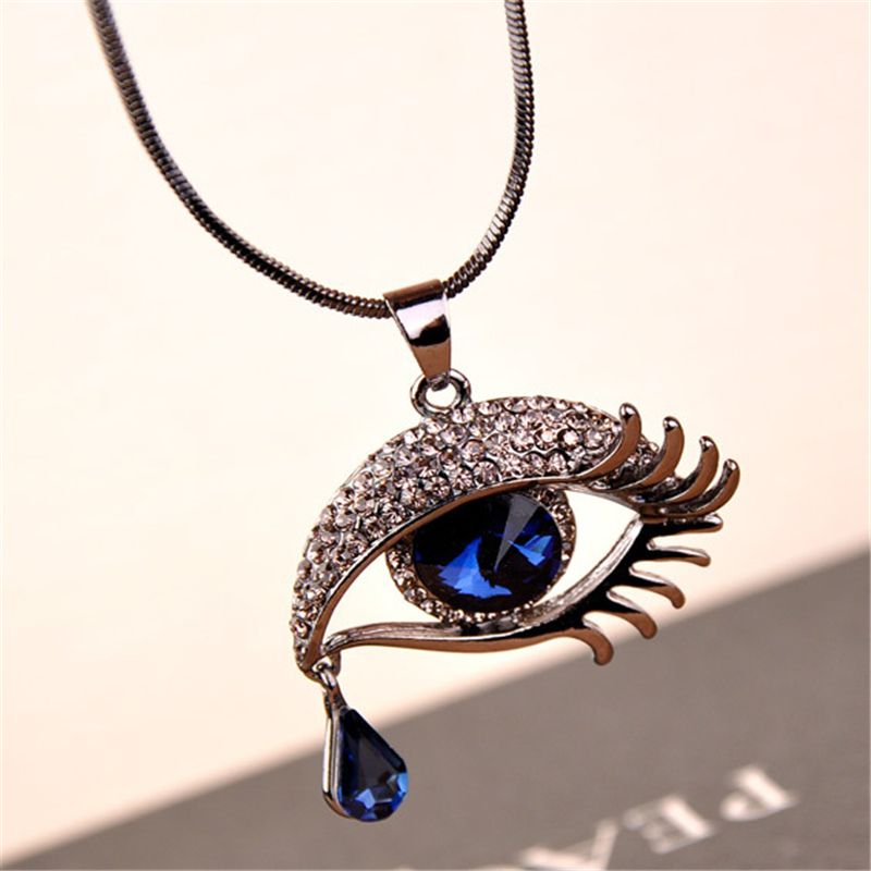 Fashion 925 Sterling Argent Diable Collier Pendentif Rouge Gemme Cristal Chaîne Bijoux Fashion 925 Sterling Argent Diable Collier Pendentif Rouge Gemme Cristal Chaîne Bijoux