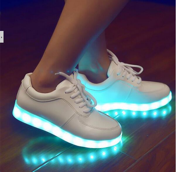 2016 New Women Colorful Glowing Shoes 