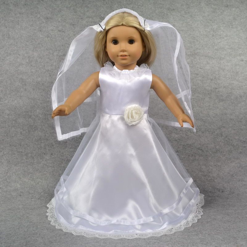 Doll Clothes Fits 18 American Girl Doll Doll Wedding Dress Veil