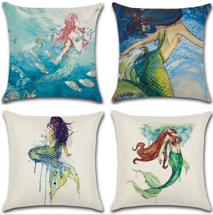 mermaid pillow case