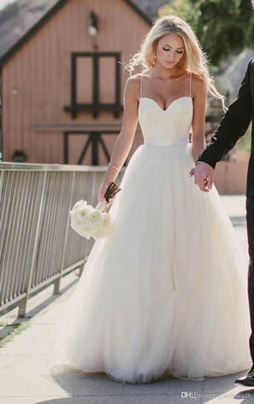 wedding dresses with thin straps