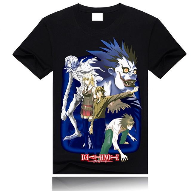 Anime Death Note camiseta fresca camisetas Anime manga para hombre de impresión