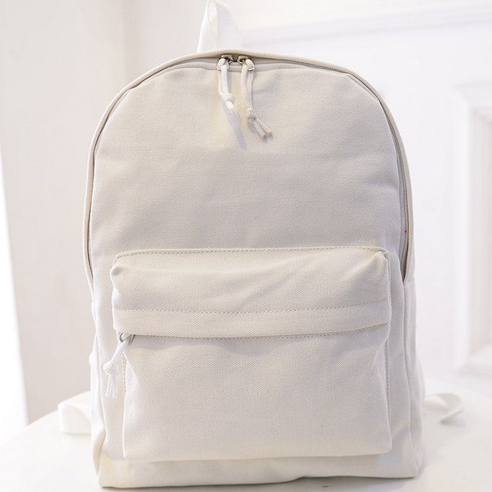 White Backpack Muji Day Pack Woman 