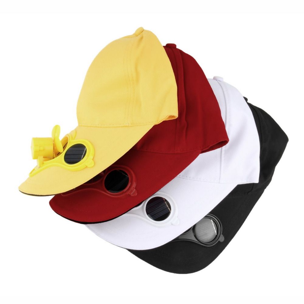 Summer Sport Outdoor Hat Cap with Solar Sun Power Cool Fan for Cycling