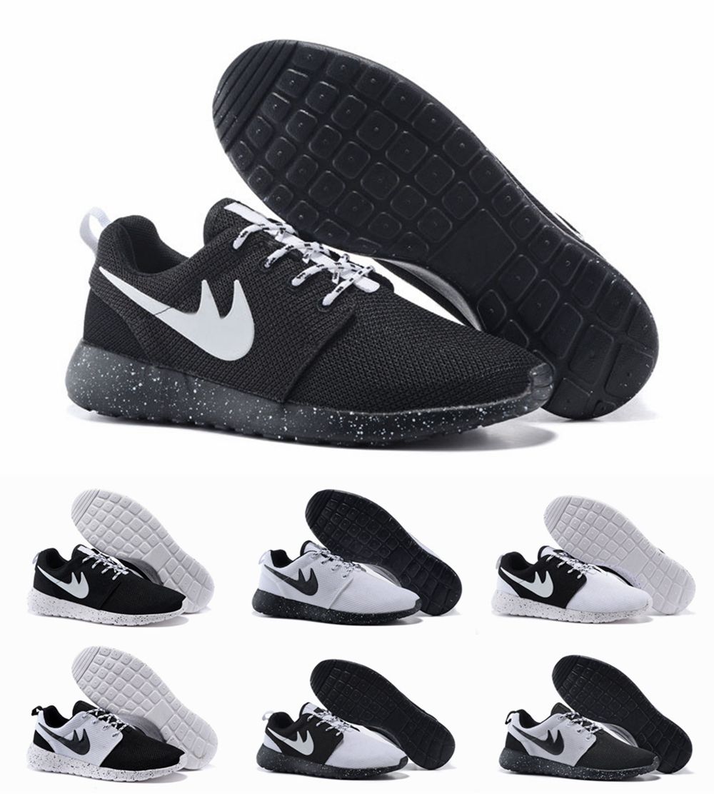 Hay una tendencia Cuarto vesícula biliar 2015 Nueva Nike Roshe Run Oreo Running Shoes For Men Mujeres Oreo Classic  Negro Juegos Olímpicos