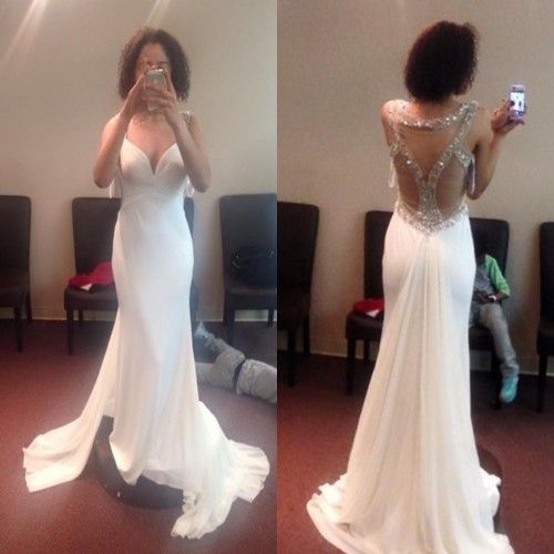 all white elegant dresses