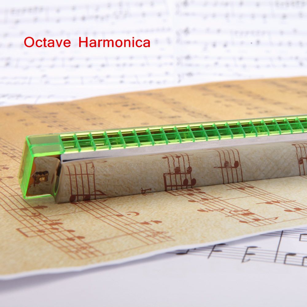 Octave Harmonica Mouth Organ 24 Holes Free Reed Wind Instrument Harmonica With Case New Arrival