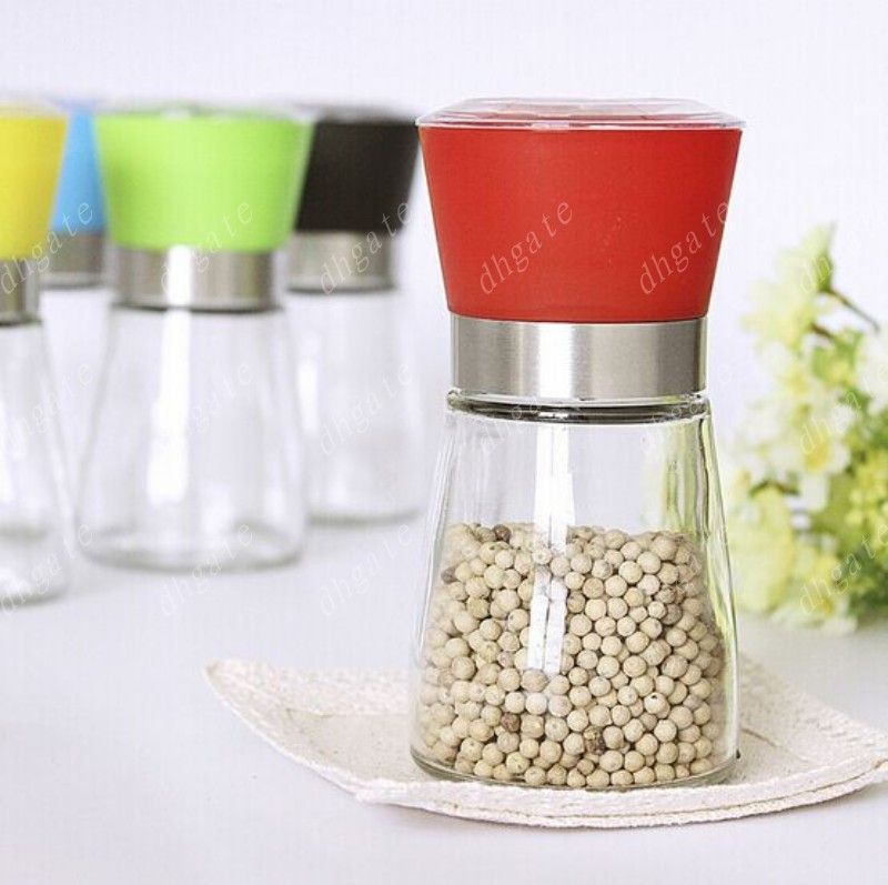 2021 Hot Selling High Quality Glass Pepper Set Salt Herb Spice Hand