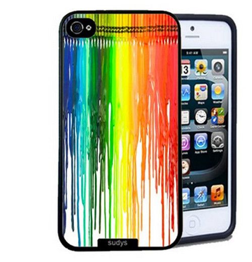 Wholesale Paint Dripping Rainbow Style Hard Plastic Mobile Phone Case
