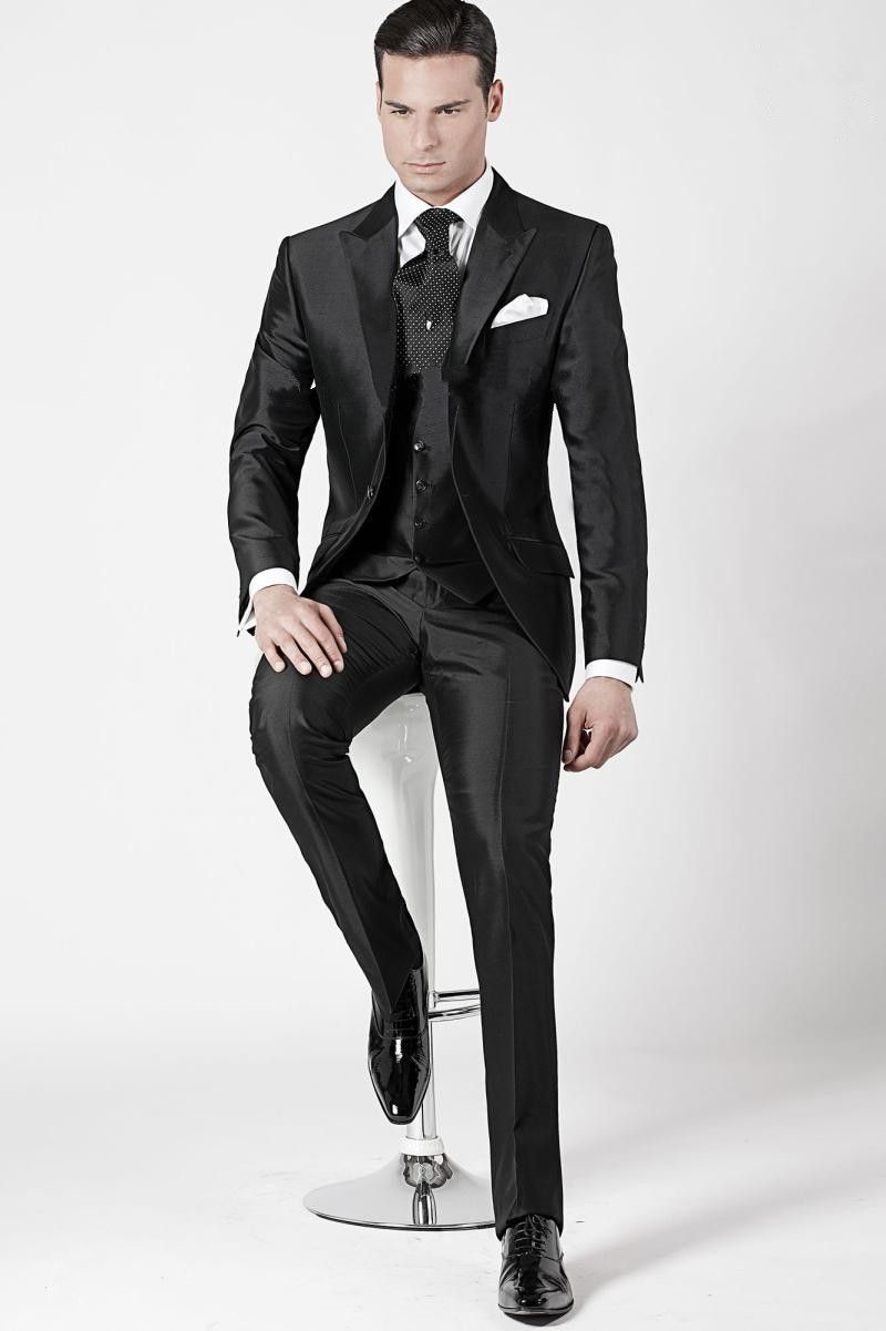 Acquistare Abito Nero Criminale Personalizzato Giacca + Pantaloni + + Gilet  Abito Formale Economico | Consegna Veloce E Qualità | It.Dhgate
