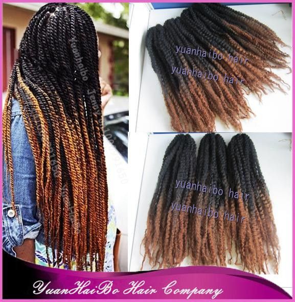 Stock 20 Fold Colored Two Tone 1b 4 100 Kanekalon Ombre Marley