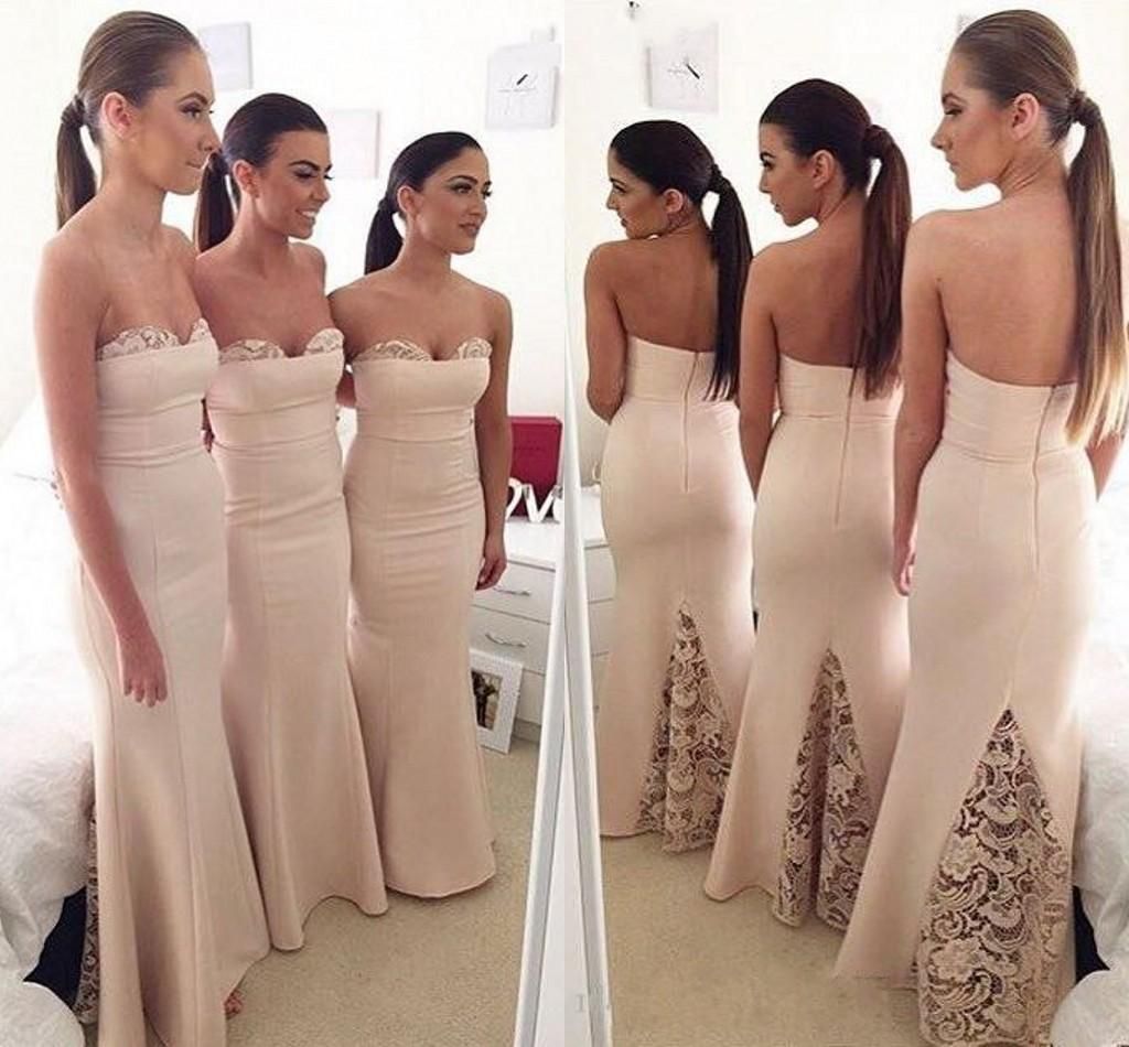 sweetheart mermaid bridesmaid dresses