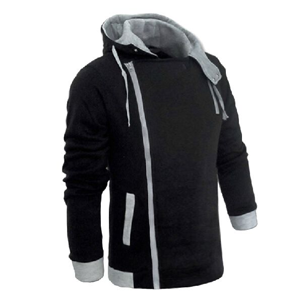 Fashion Mens Jacket Casual Winter Slim Designed Lapel Cardigan Coat Pullover Sweatshirts No Hood Zipper Outerwear 