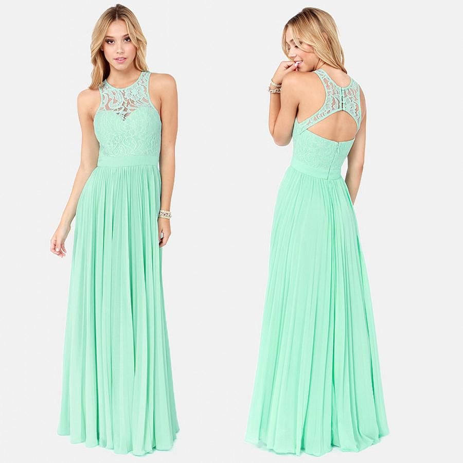 pastel green formal dress