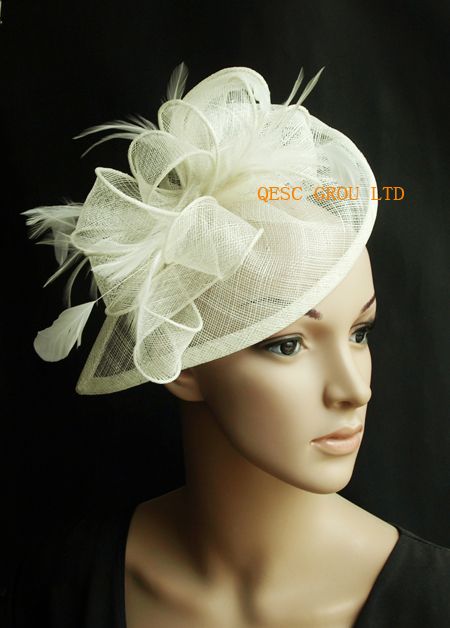 cream wedding hats