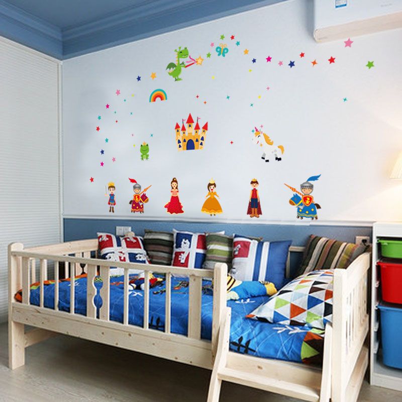 Prince Princess Wall Stickers For Kids Rooms Baby Bedroom Nursery Living Room Children Wall Decals Diy Poster Mural Wall Saying Decals Wall Sayings