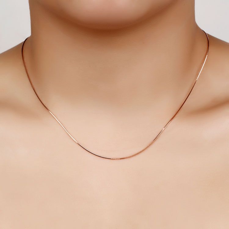 18k white gold snake chain