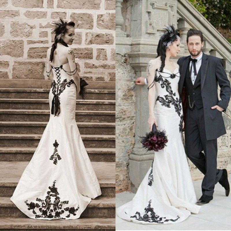 black and white mermaid dress