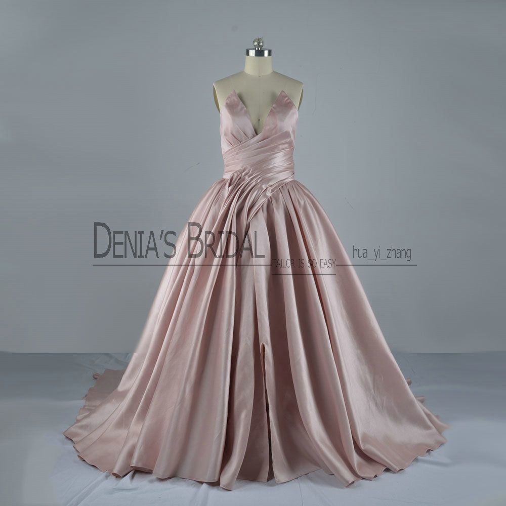 split ball gown
