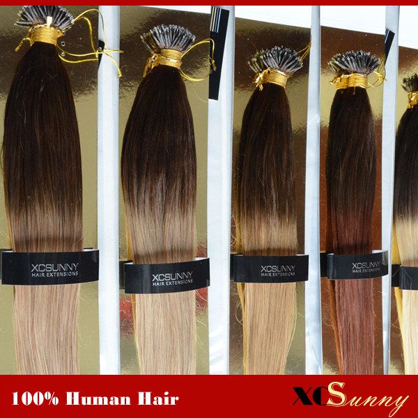 Xcsunny Stock 100 Indian Remy Hair Ombre Nano Rings Human Hair