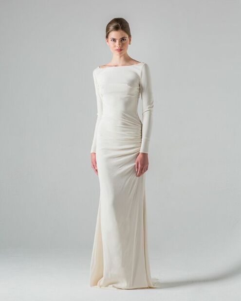 wedding dress bateau neckline